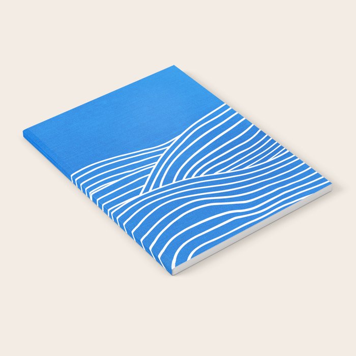 French Blue Ocean Waves Notebook Gallery Image 2
