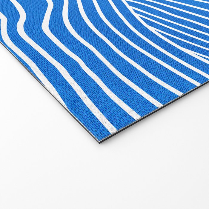 French Blue Ocean Waves Welcome Mat Gallery Image 2