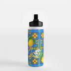 Summer ,Sicilian tiles ,citrus,oranges,majolica,lemons ,Mediterranean  Water Bottle Gallery Image 2
