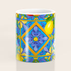 Summer ,Sicilian tiles ,citrus,oranges,majolica,lemons ,Mediterranean  Coffee Mug Gallery Image 4