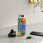 Summer ,Sicilian tiles ,citrus,oranges,majolica,lemons ,Mediterranean  Water Bottle Gallery Image 4