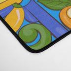 Summer ,Sicilian tiles ,citrus,oranges,majolica,lemons ,Mediterranean  Desk Mat Gallery Image 4
