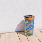 Summer ,Sicilian tiles ,citrus,oranges,majolica,lemons ,Mediterranean  Travel Mug Gallery Image 4