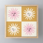 Vintage Checkered Sunshine Mini Art Print Gallery Image 1