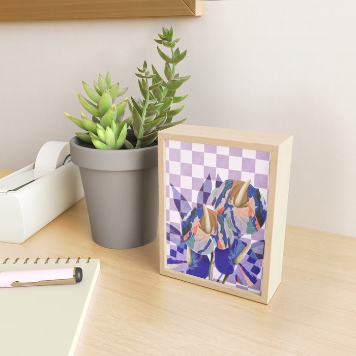 Modern artistic flowery tropical Mini Art Print Gallery Image 2
