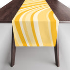 Wavy Stripes XXII - Golden Sunshine Yellow Table Runner Gallery Image 1