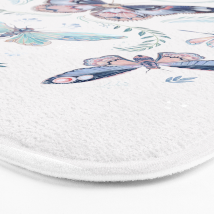 Butterflies painting Bath Mat Gallery Image 3