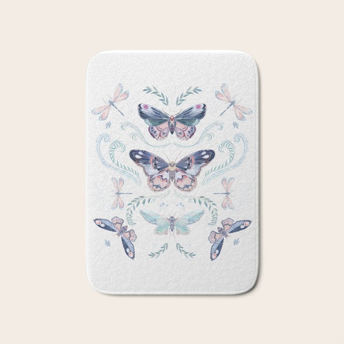 Butterflies painting Bath Mat Gallery Image 1