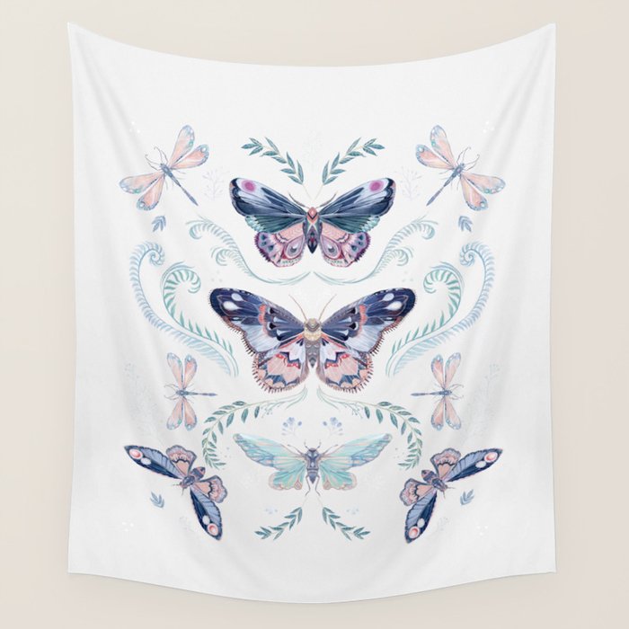 Butterflies painting Wall Tapestry Gallery Image 4