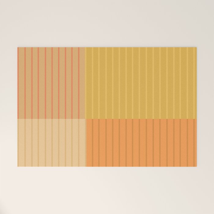 Color Block Line Abstract IV Boho Western Welcome Mat Gallery Image 1