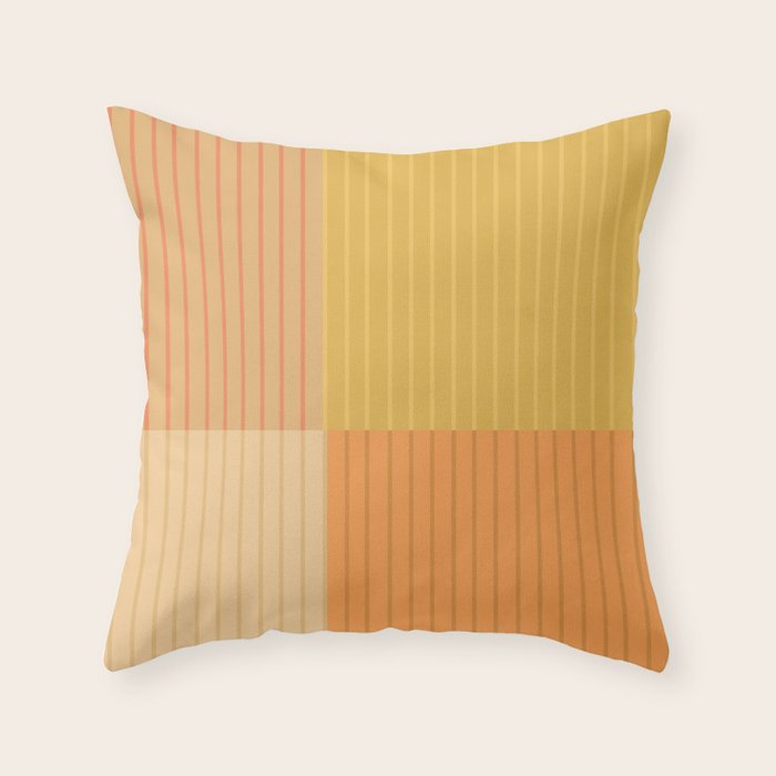 Color Block Line Abstract IV Boho Western Throw Pillow Gallery Image 1