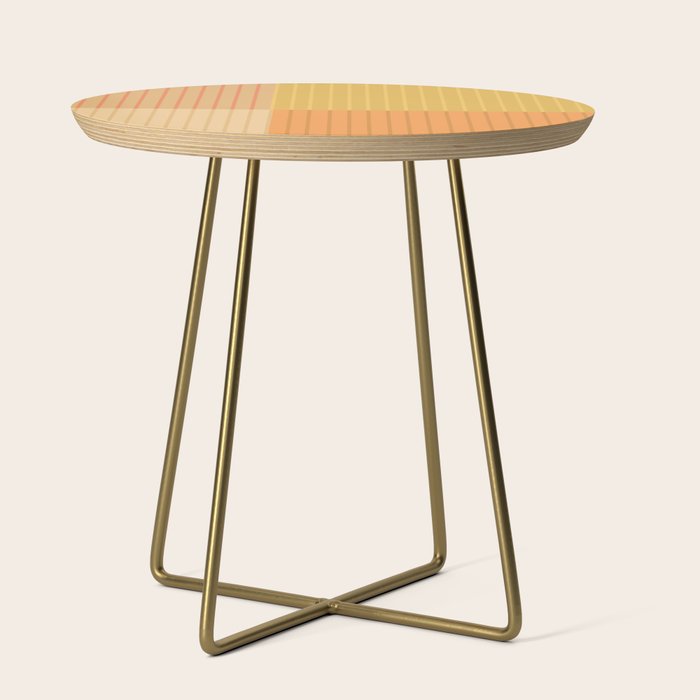 Color Block Line Abstract IV Boho Western Side Table Gallery Image 1