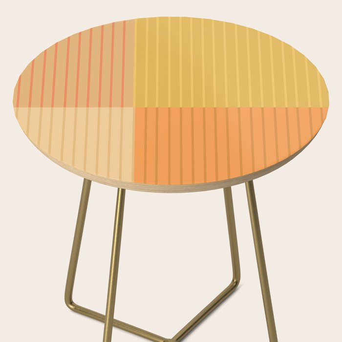 Color Block Line Abstract IV Boho Western Side Table Gallery Image 2