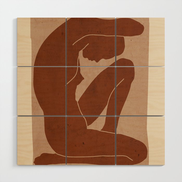 Abstract Nude Art Wood Wall Art Gallery Image 1
