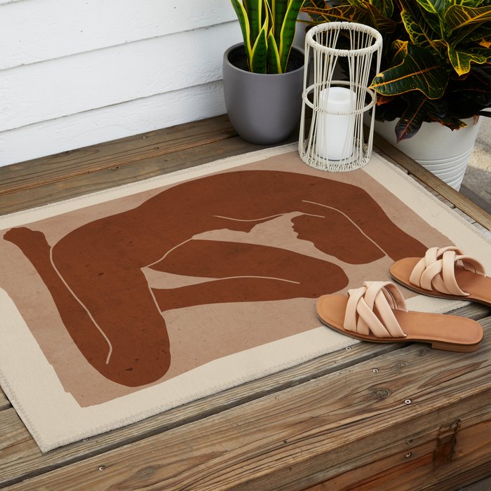 Abstract Nude Art Outdoor Rug Gallery Image 2
