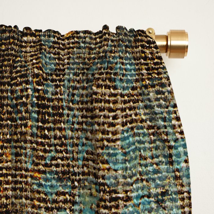 Aged Damask Texture 4 Window Curtain Gallery Image 2