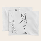 Zen Snow Bunny Placemat Gallery Image 1