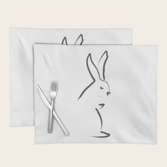 Zen Snow Bunny Placemat Gallery Image 1