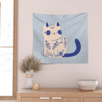 Delft Pottery Cat Butt Wall Tapestry Gallery Image 2