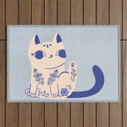 Delft Pottery Cat Butt Outdoor Rug Gallery Image 1