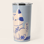 Delft Pottery Cat Butt Travel Mug Gallery Image 1