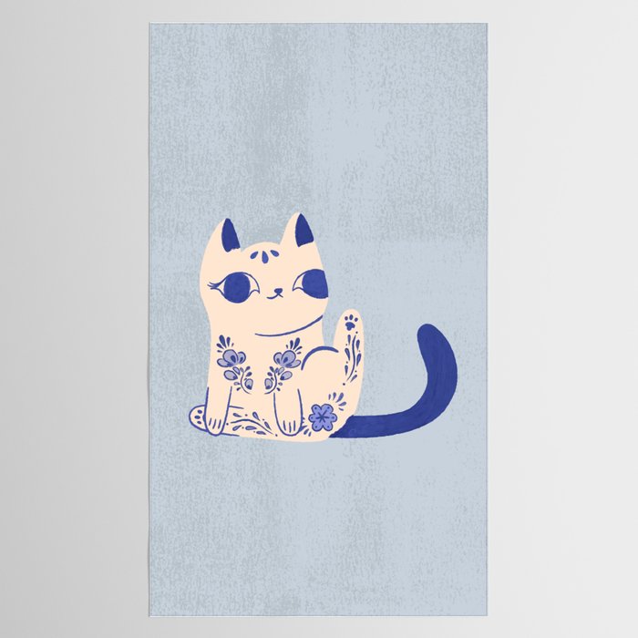 Delft Pottery Cat Butt Tablecloth Gallery Image 2