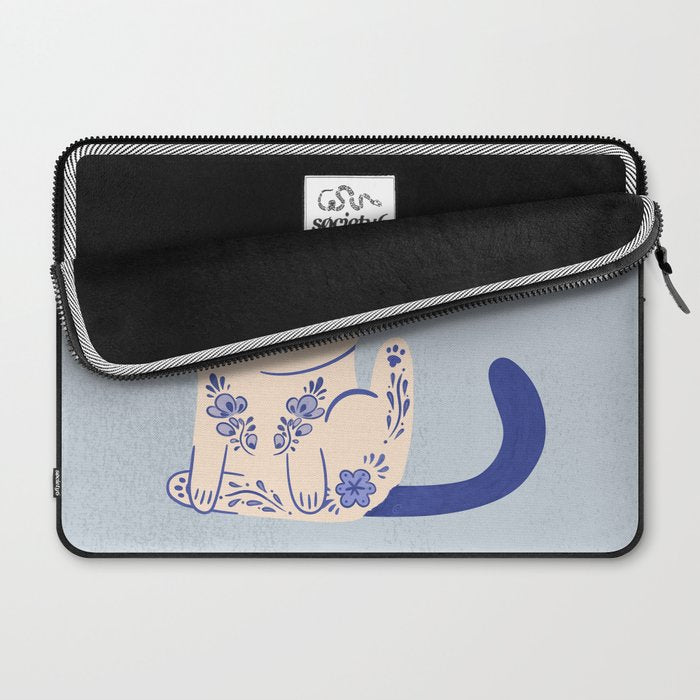 Delft Pottery Cat Butt Laptop Sleeve Gallery Image 2