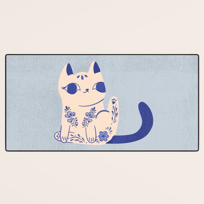 Delft Pottery Cat Butt Desk Mat Gallery Image 3