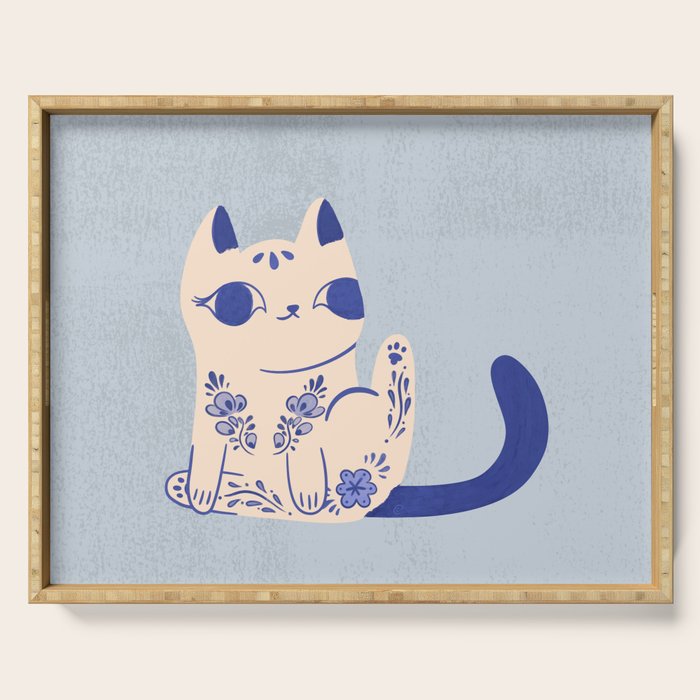 Delft Pottery Cat Butt Serving Tray Gallery Image 1