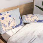 Delft Pottery Cat Butt Pillow Sham Gallery Image 2