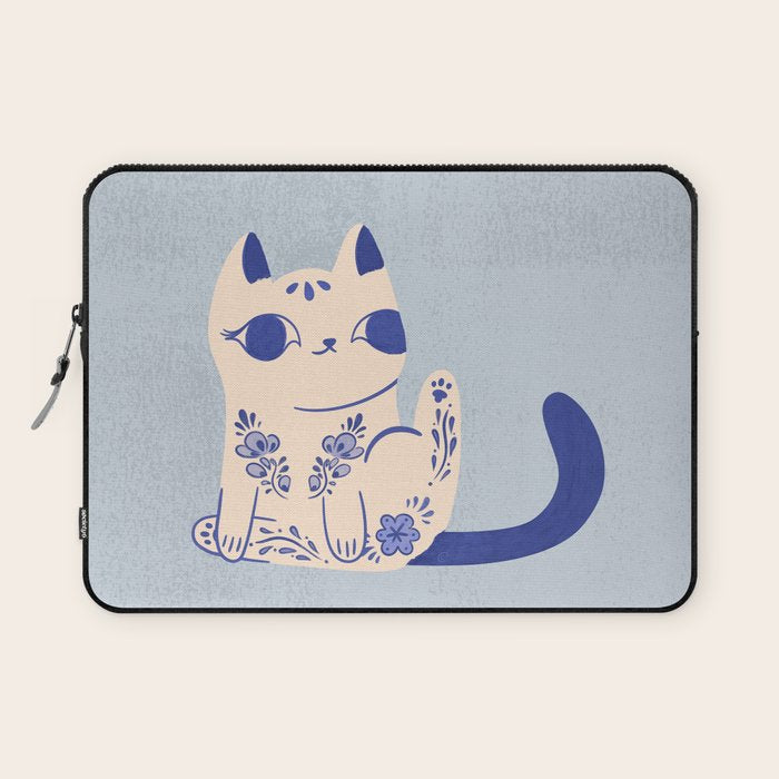 Delft Pottery Cat Butt Laptop Sleeve Gallery Image 1
