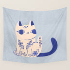 Delft Pottery Cat Butt Wall Tapestry Gallery Image 4