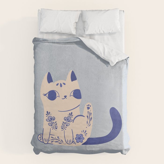 Delft Pottery Cat Butt Duvet Cover Gallery Image 6