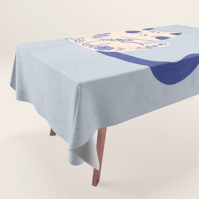 Delft Pottery Cat Butt Tablecloth Gallery Image 1