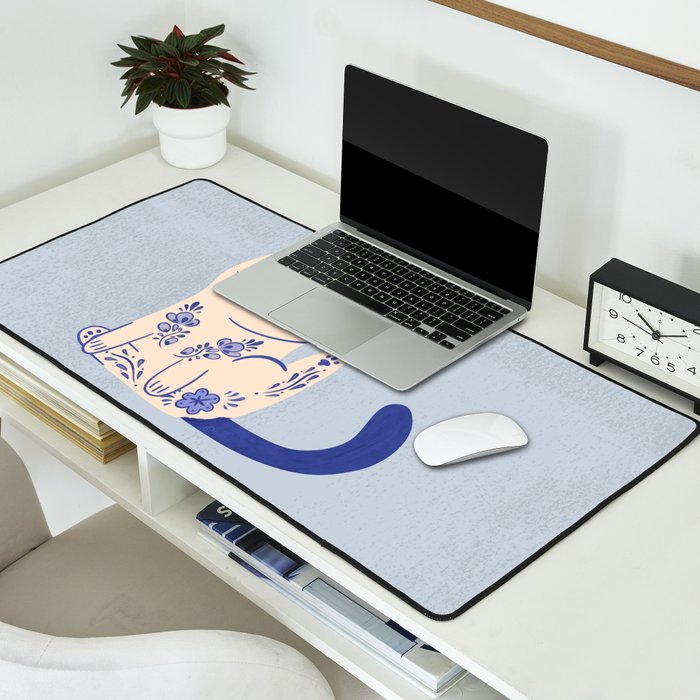 Delft Pottery Cat Butt Desk Mat Gallery Image 2