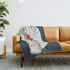 Cherry Mimosa Cocktail Zodiac Sign Throw Blanket Gallery Image 1