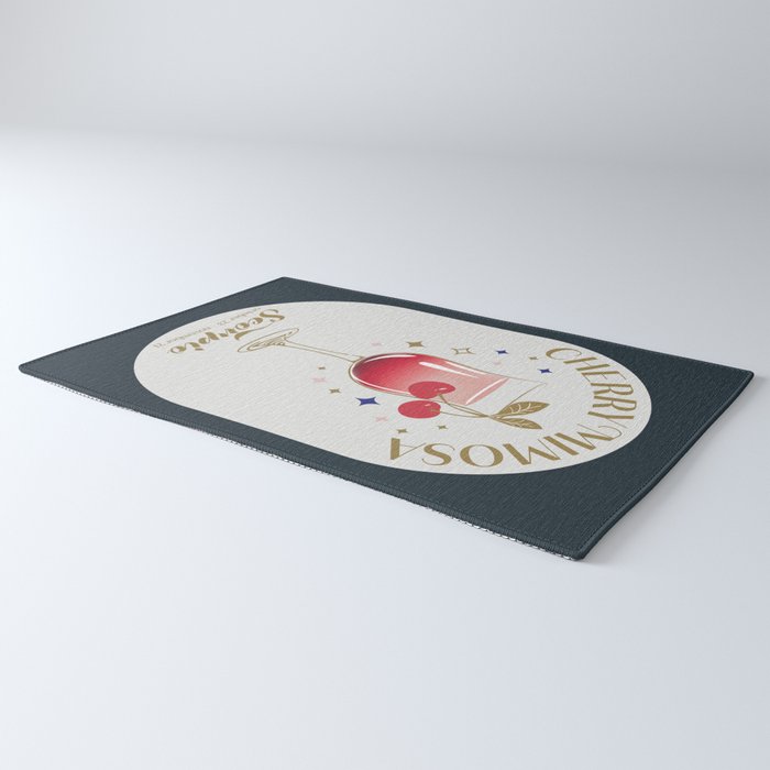 Cherry Mimosa Cocktail Zodiac Sign Rug Gallery Image 3