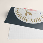 Cherry Mimosa Cocktail Zodiac Sign Wrapping Paper Gallery Image 2