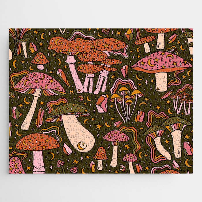 Magic Mushroom Print Jigsaw Puzzle Gallery Image 1
