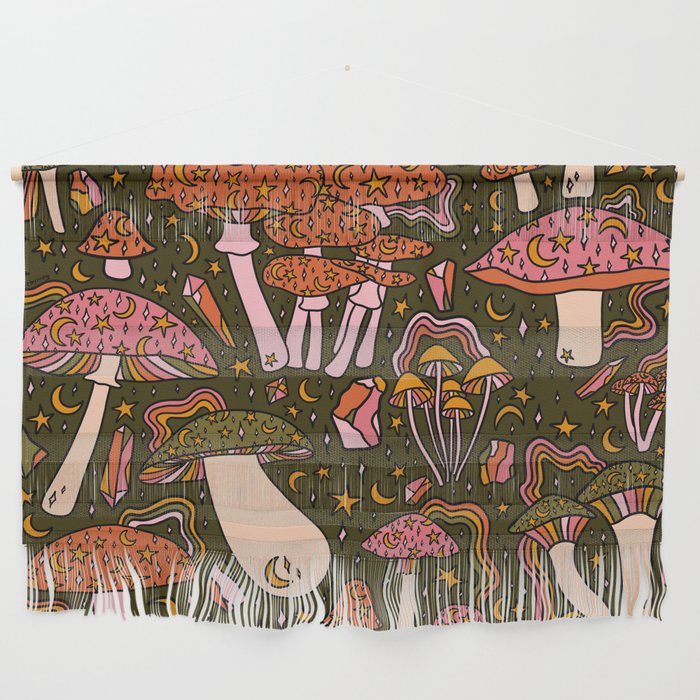 Magic Mushroom Print Wall Hanging Gallery Image 1
