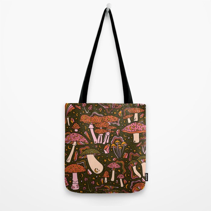 Magic Mushroom Print Tote Bag Gallery Image 2