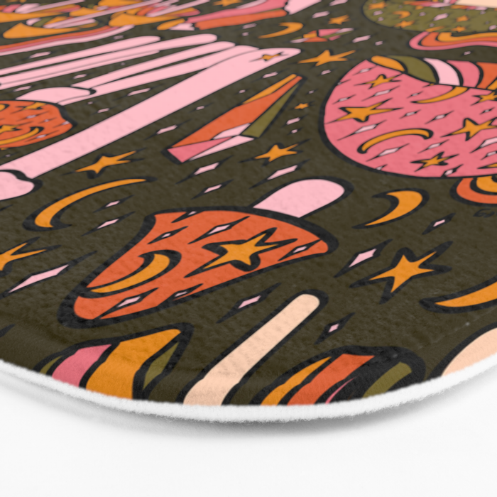 Magic Mushroom Print Bath Mat Gallery Image 3