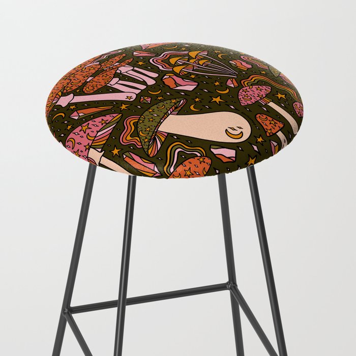 Magic Mushroom Print Stool Gallery Image 2