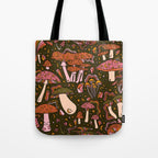 Magic Mushroom Print Tote Bag Gallery Image 1