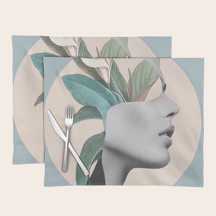 Floral Portrait /collage Placemat Gallery Image 1