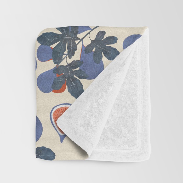 Fig branch still life Throw Blanket Gallery Image 3