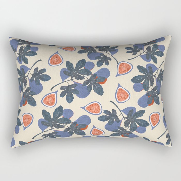 Fig branch still life Rectangular Pillow Gallery Image 2