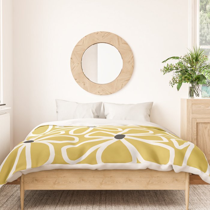Daisy chain - yellow Duvet Cover Gallery Image 3