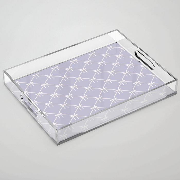 Bows & Ribbons Pattern XXXIV Pastel Lavender Purple  Acrylic Tray Gallery Image 1