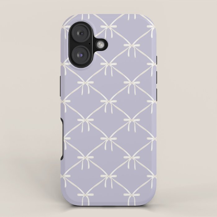 Bows & Ribbons Pattern XXXIV Pastel Lavender Purple  iPhone Case Gallery Image 1